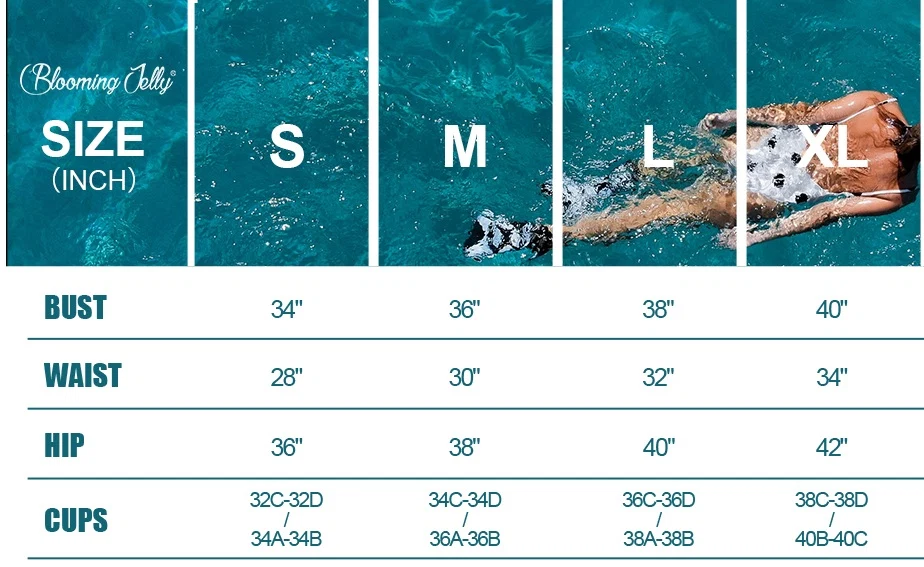 AdoraWave size chart in inches